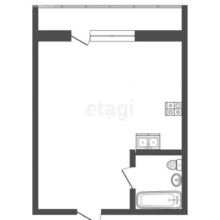Квартира-студия: Севастополь, улица Челюскинцев, 49/3 (29 м) - Фото 0