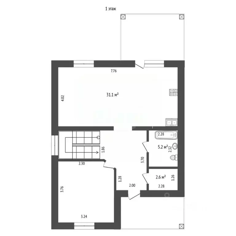 Дом в Тюменская область, Тюмень ул. Михаила Баранова (134 м) - Фото 2