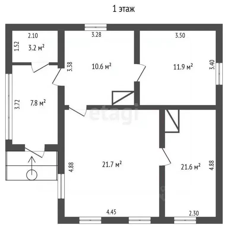 Дом в Крым, Бахчисарайский район, Куйбышевское с/пос, с. Танковое ул. ... - Фото 2