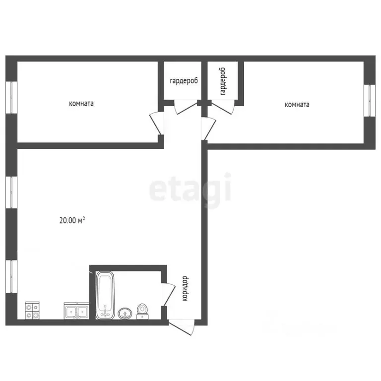 2-к кв. Тюменская область, Тюмень ул. Республики, 155 (55.0 м) - Фото 1