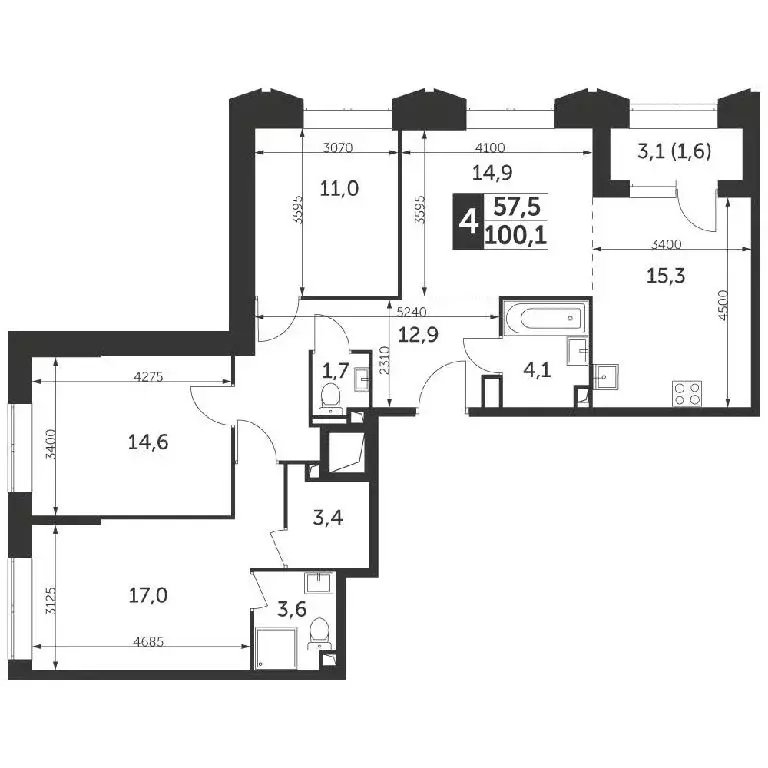 Продается 4-комнатная квартира - Фото 1