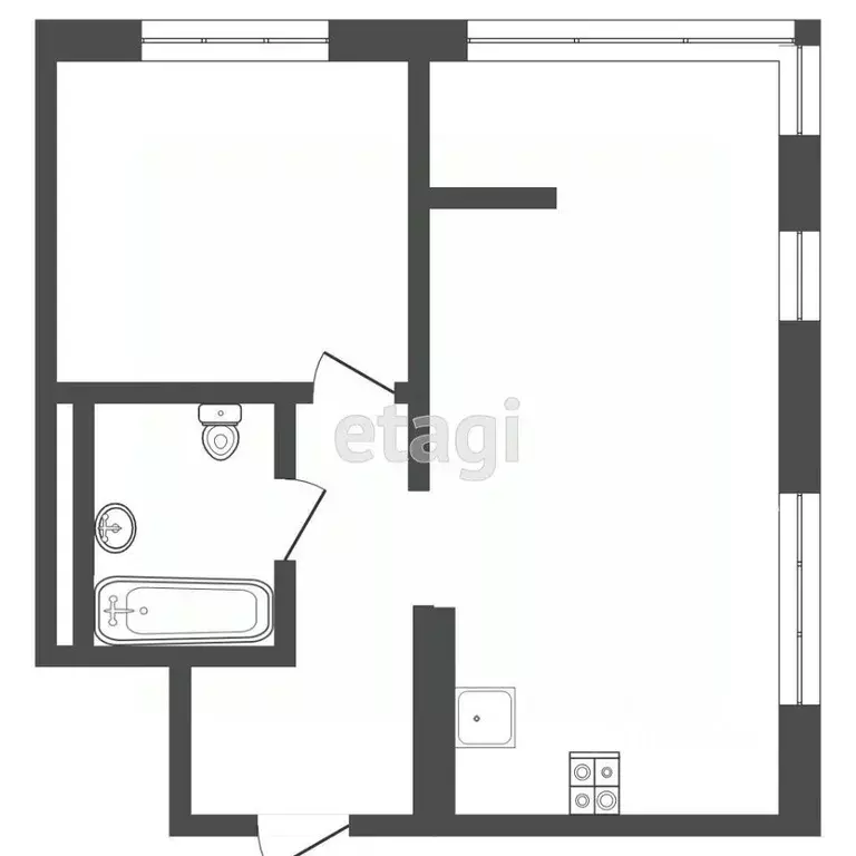 1-к кв. Тюменская область, Тюменский муниципальный округ, д. Дербыши ... - Фото 2