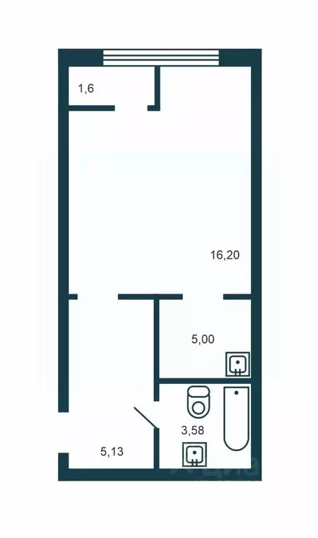 Студия Новосибирская область, Новосибирск ул. Плющихинская, 2 (32.6 м) - Фото 2