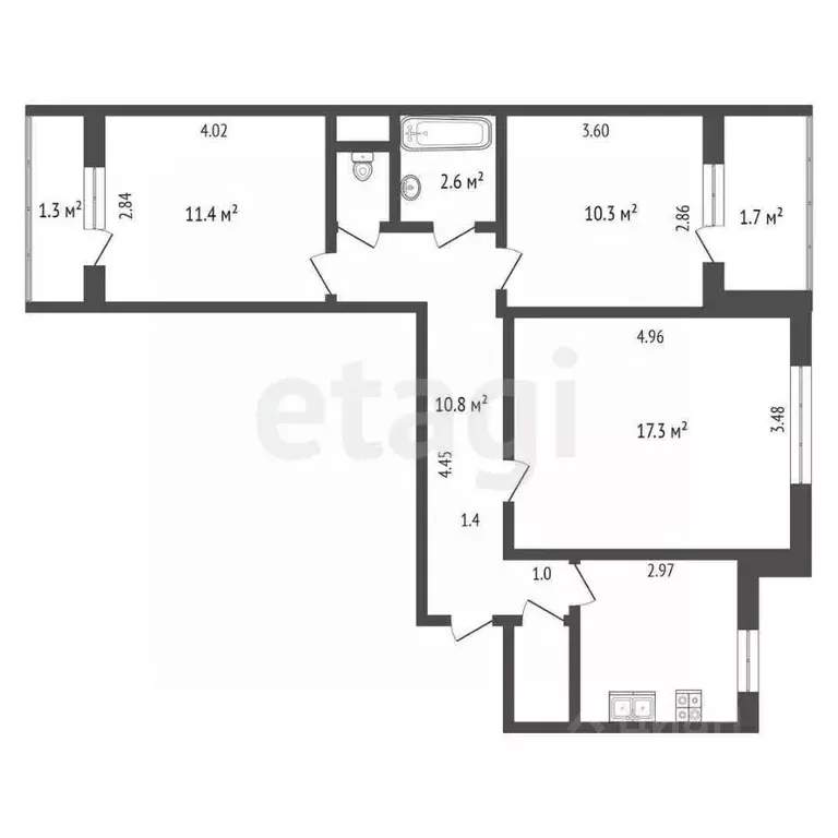 3-к кв. Мордовия, Саранск ул. Н. Эркая, 24 (66.0 м) - Фото 1