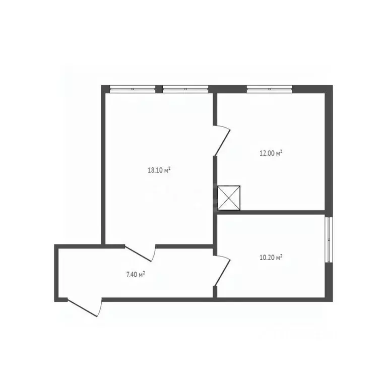 2-к кв. Брянская область, Рогнедино рп ул. Горького, 15 (49.0 м) - Фото 2