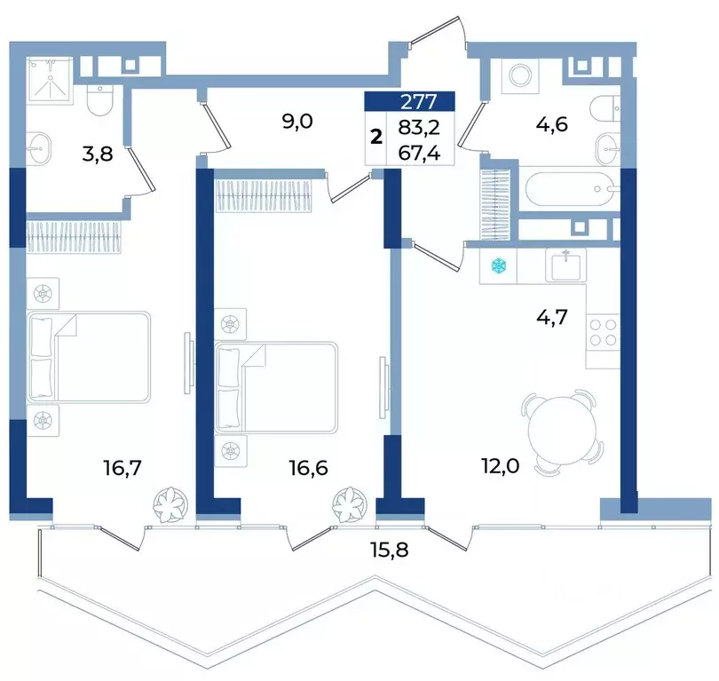 2-к кв. Крым, Алушта ул. Октябрьская, 10 (83.2 м) - Фото 1