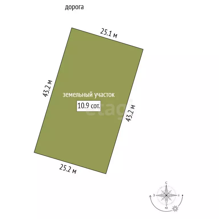 Участок в Петергоф, Санкт-Петербургское шоссе (1087 м) - Фото 1