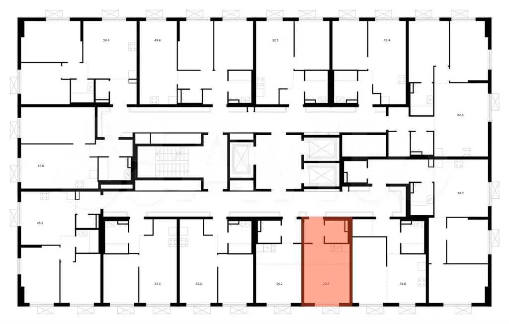 Квартира-студия, 20,2 м, 8/24 эт. - Фото 1