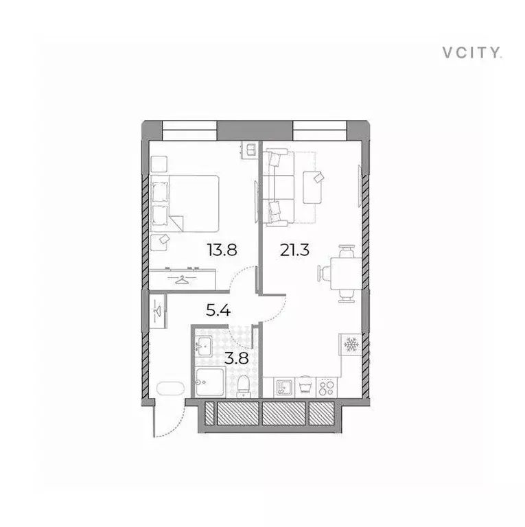 1-к кв. Москва Зиларт жилой комплекс, 18/19/27 (44.3 м) - Фото 1