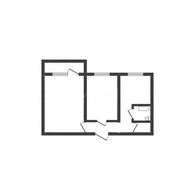 2-комнатная квартира: Черногорск, улица Калинина, 32 (43.8 м) - Фото 1