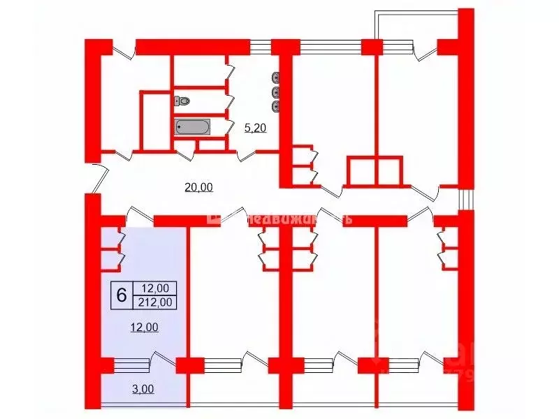 Комната Санкт-Петербург ул. Генерала Симоняка, 10 (12.0 м) - Фото 1