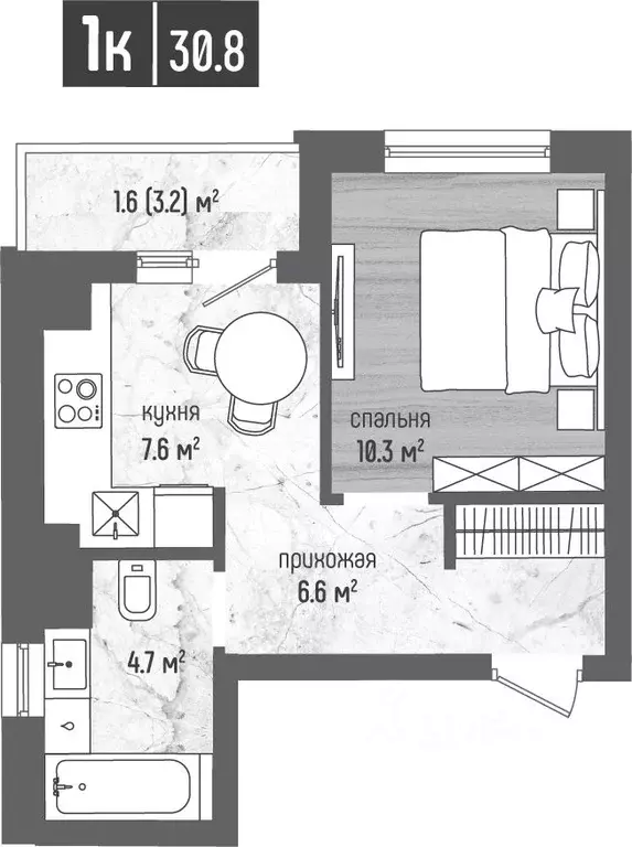 1-к кв. Калининградская область, Пионерский Морена жилой комплекс ... - Фото 1
