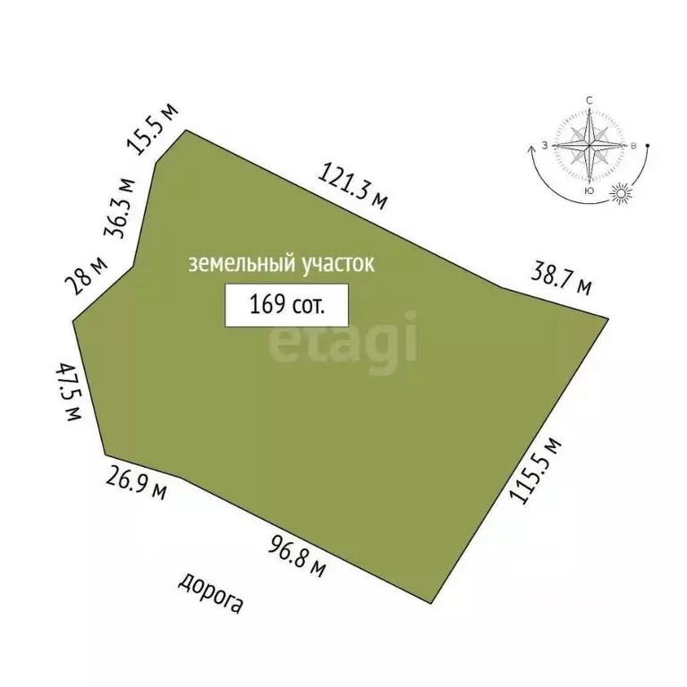 Участок в Крым, Бахчисарайский район, с. Вилино  (169.0 сот.) - Фото 2