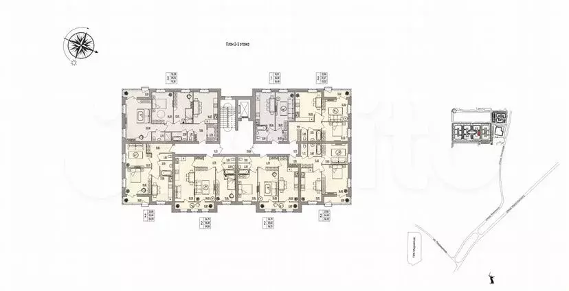 1-к. квартира, 36,5м, 2/3эт. - Фото 1