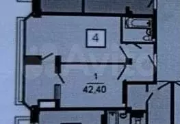 1-к. квартира, 45,7 м, 1/9 эт. - Фото 1
