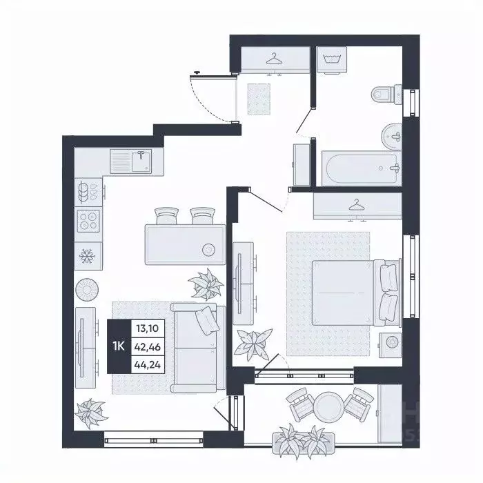 1-к кв. Белгородская область, Старый Оскол Садовые Кварталы мкр,  ... - Фото 1