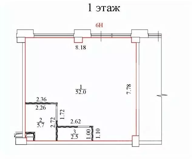 Помещение свободного назначения в Москва Мичуринский просп., 56 (60 м) - Фото 2