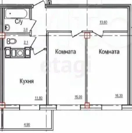 2-к кв. Смоленская область, Смоленск ул. Шевченко, 8 (68.9 м) - Фото 1