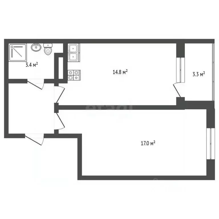 1-к кв. Ростовская область, Ростов-на-Дону ул. Петренко, 24 (43.0 м) - Фото 0