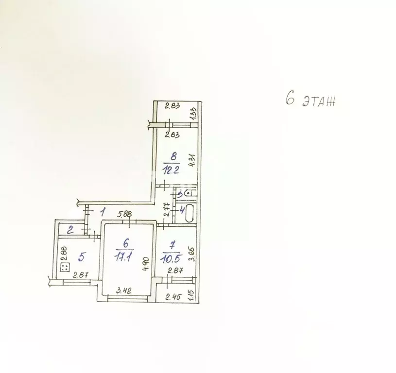 3-к кв. Ивановская область, Иваново ул. Танкиста Белороссова, 1 (63.9 ... - Фото 2