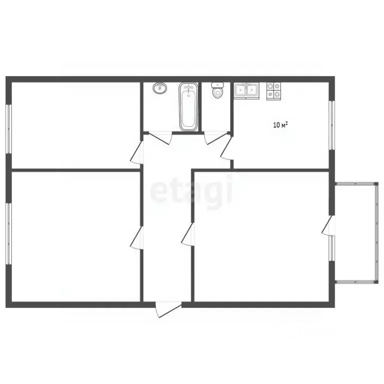 3-к кв. Санкт-Петербург Кронверкский просп., 31 (77.8 м) - Фото 2