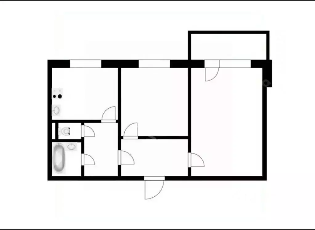 2-к кв. Новосибирская область, Новосибирск ул. Титова, 240/1 (55.6 м) - Фото 2