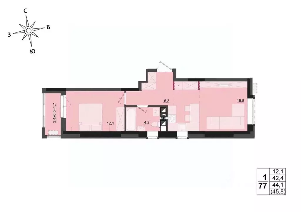 1-к кв. Удмуртия, Ижевск ул. Леваневского (44.1 м) - Фото 1
