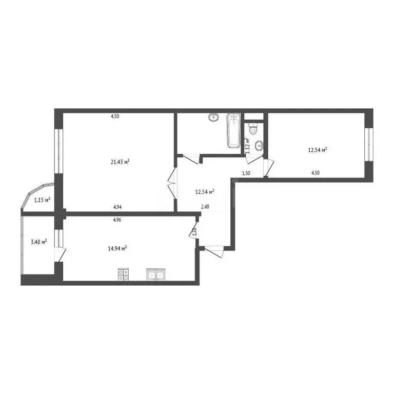 2-комнатная квартира: Дмитров, микрорайон имени В.Н. Махалина, 40 ... - Фото 0