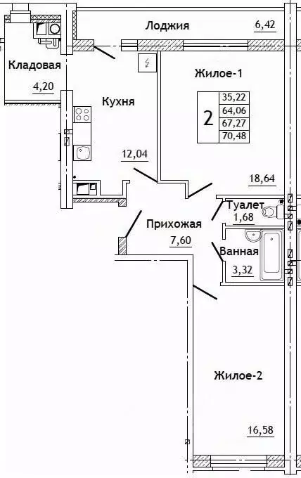 2-к кв. Смоленская область, Смоленский муниципальный округ, д. ... - Фото 0