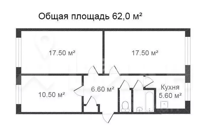 3-к кв. Белгородская область, Старый Оскол Лебединец мкр, 26 (64.0 м) - Фото 1