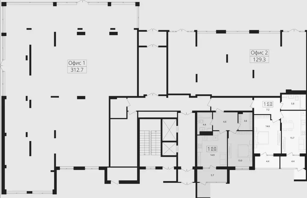 1-к кв. Брянская область, Брянский район, Снежское с/пос, пос. Путевка ... - Фото 2