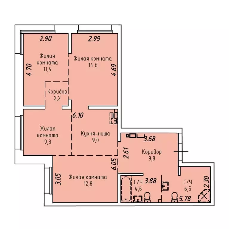 4-комнатная квартира: Иркутск, Култукская улица, 16 (80.2 м) - Фото 0