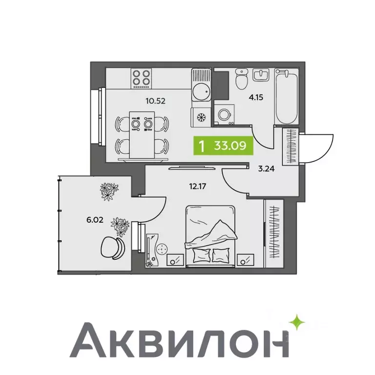 1-к кв. Архангельская область, Северодвинск Аквилон Север жилой ... - Фото 0
