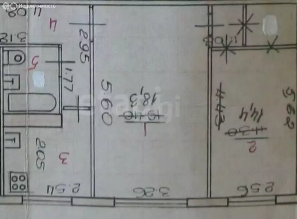 2-комнатная квартира: Казань, улица Челюскина, 27А (47.5 м) - Фото 1