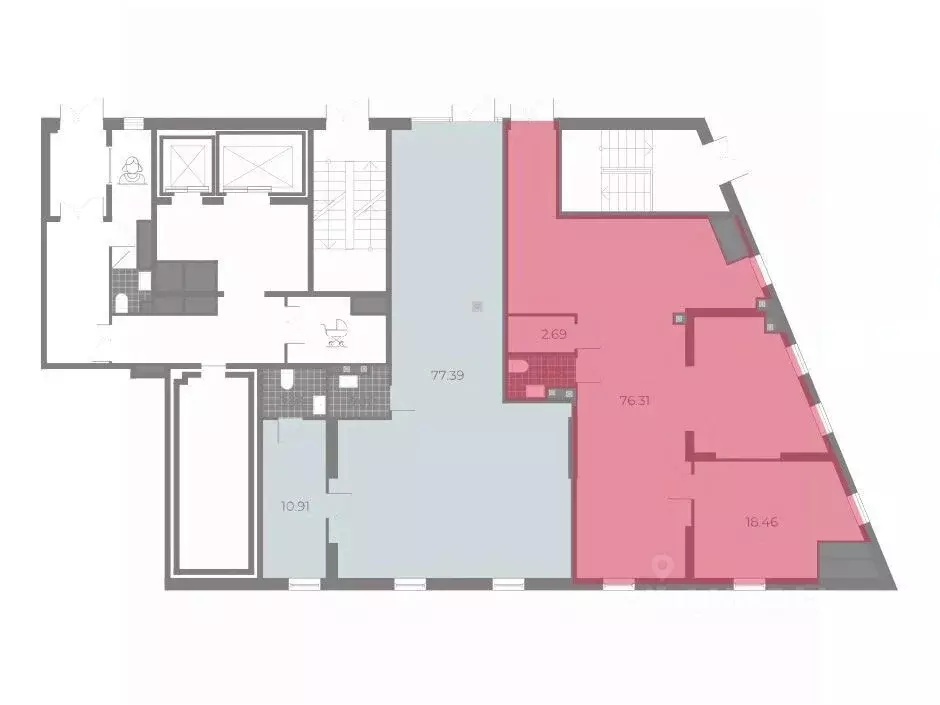 Офис в Санкт-Петербург просп. Крузенштерна, 4 (96 м) - Фото 2