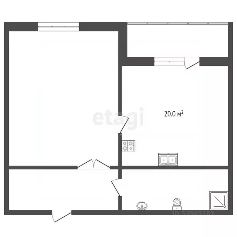 1-к кв. Ростовская область, Аксай ул. Строителей, 6к4 (38.3 м) - Фото 2