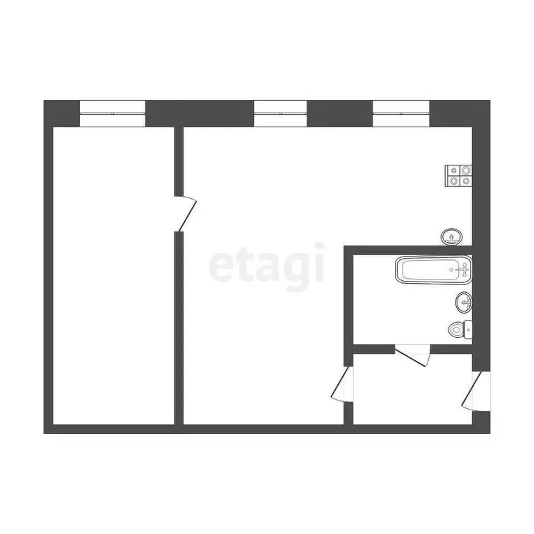 1-комнатная квартира: Иркутск, Колхозная улица, 26 (45 м) - Фото 1