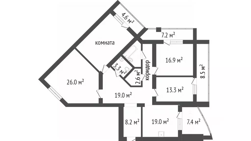 5-к кв. Красноярский край, Красноярск ул. Молокова, 1к4 (140.0 м) - Фото 1