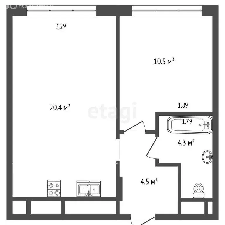 1-комнатная квартира: Тюмень, улица Разведчика Кузнецова, 7 (39.7 м) - Фото 1
