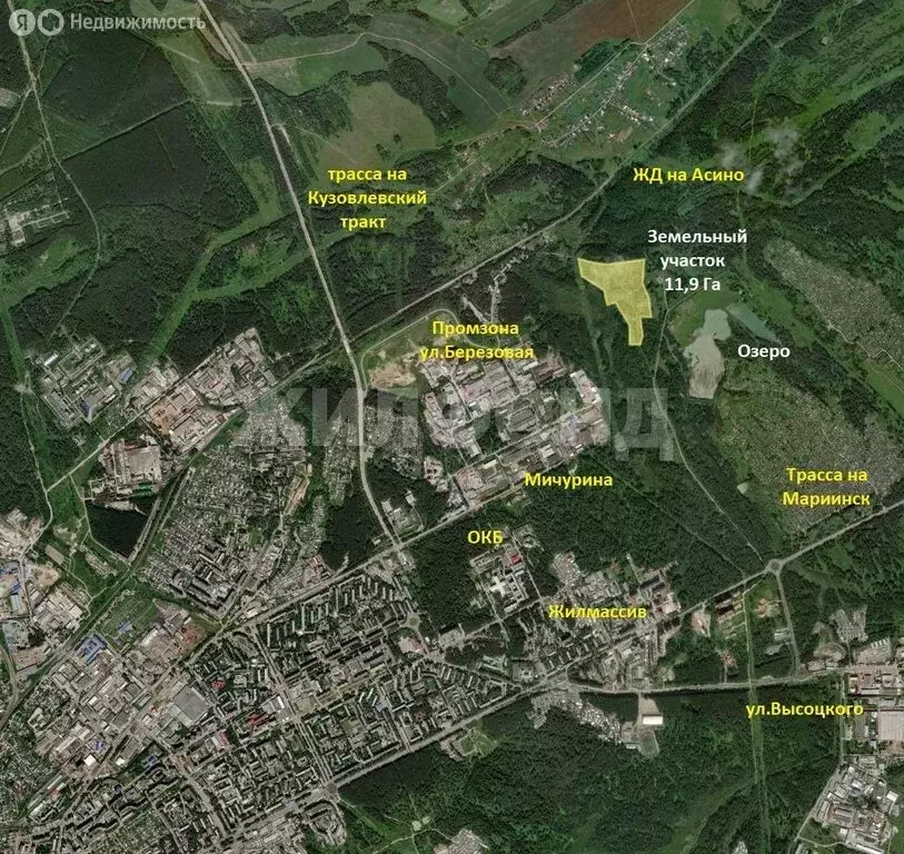 Участок в Томск, Иркутский тракт (1191.38 м) - Фото 2