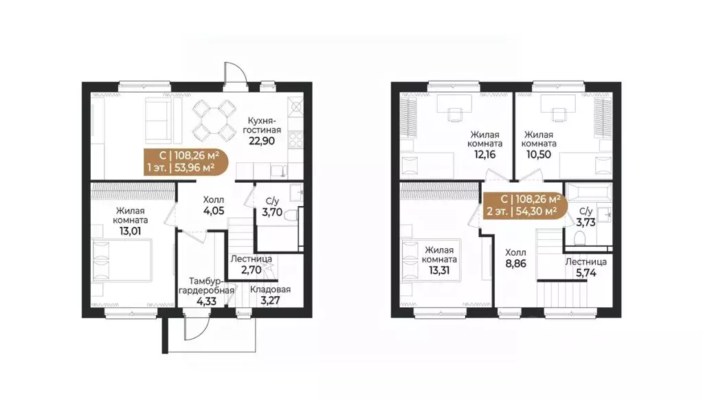 Таунхаус в Ленинградская область, Всеволожск ш. Южное (108 м) - Фото 1