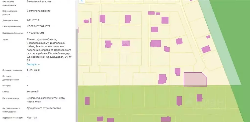 Участок в Ленинградская область, Всеволожский район, Агалатовское ... - Фото 2