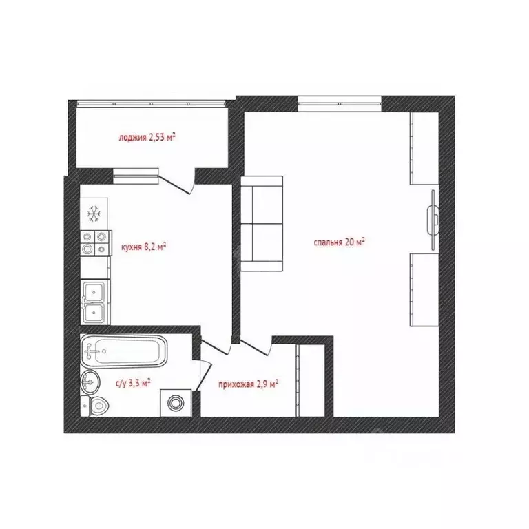 1-к кв. Смоленская область, Смоленск ул. Маршала Еременко, 60 (35.1 м) - Фото 1