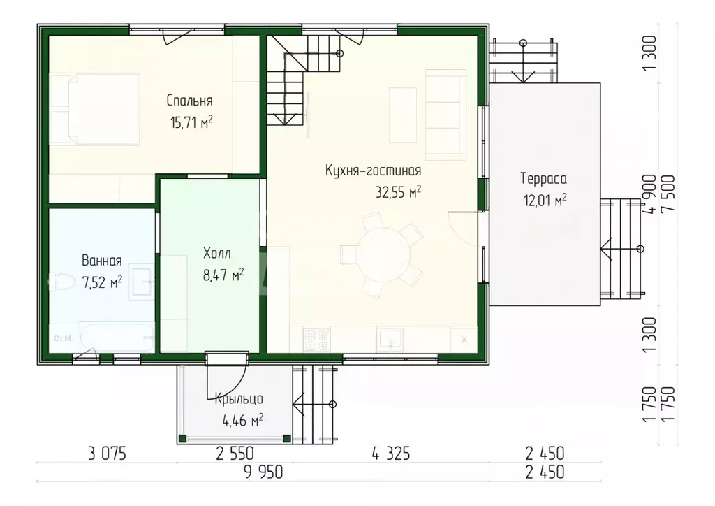 Дом в Марий Эл, Медведевский район, Азяковское с/пос, д. Шеклянур ул. ... - Фото 2
