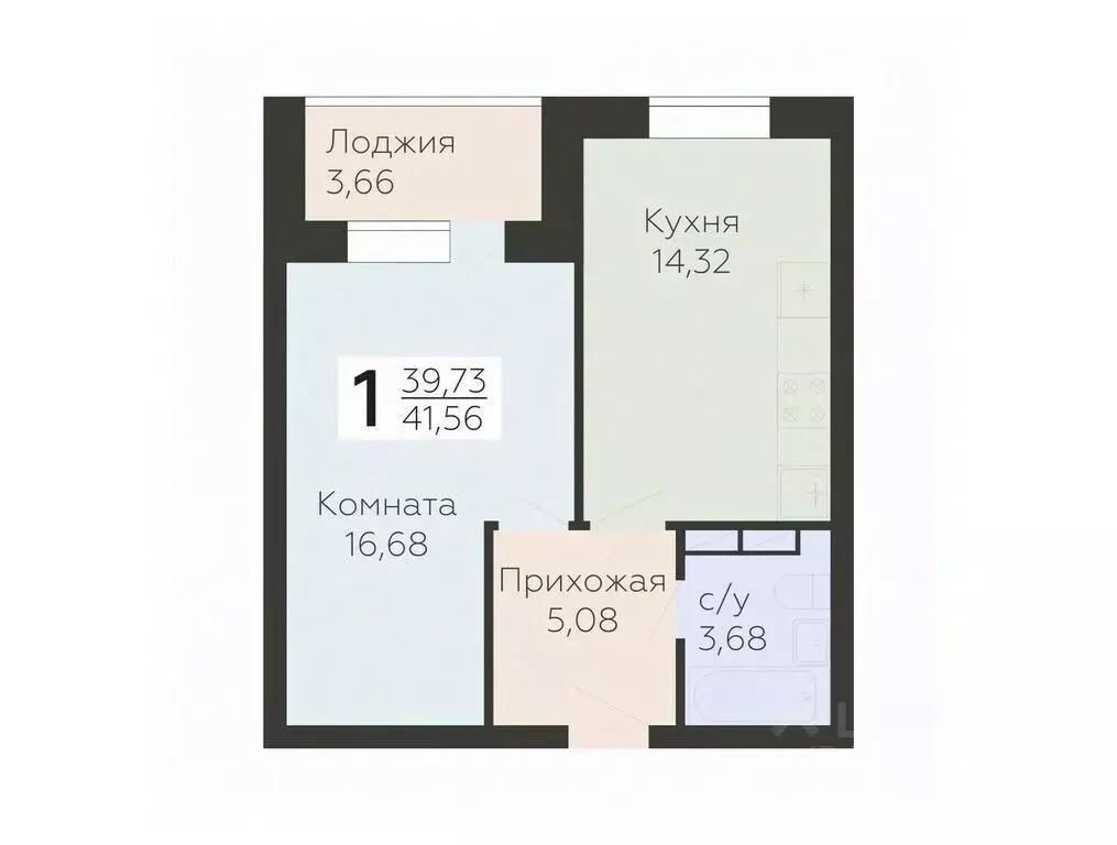 1-к кв. Орловская область, Орел ул. Панчука, 83Б (41.56 м) - Фото 0