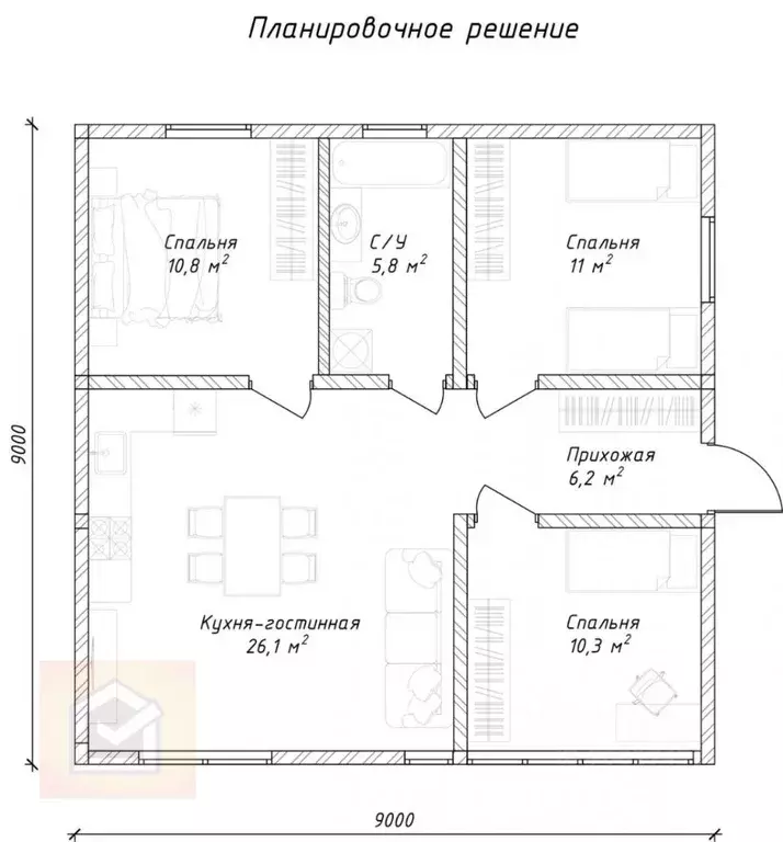 Дом в Севастополь Слип садоводческое товарищество, 107 (81 м) - Фото 1