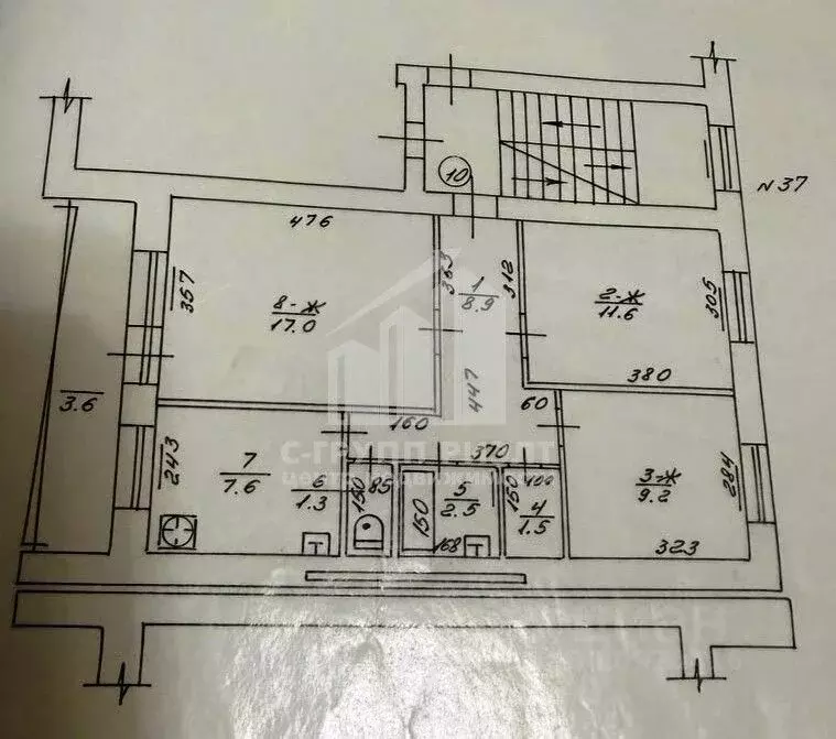 3-к кв. Калининградская область, Калининград Тобольская ул., 37 (59.6 ... - Фото 2
