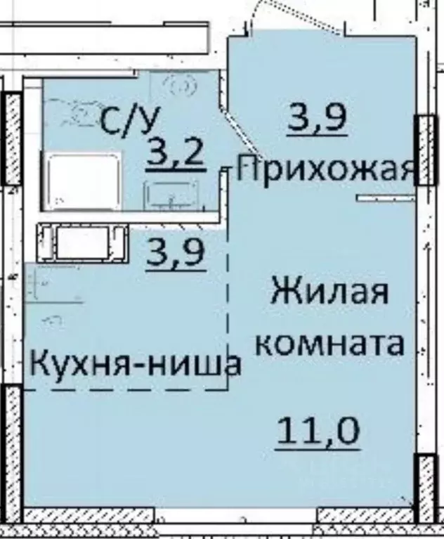 Студия Московская область, Мытищи пер. 1-й Стрелковый, 5к1 (22.0 м) - Фото 2