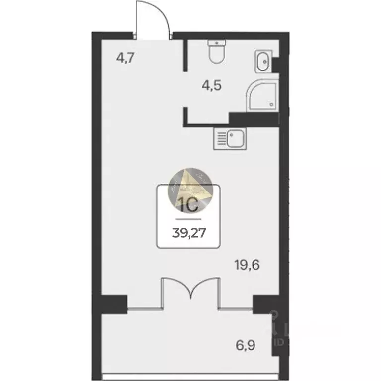 Студия Крым, Алупка ш. Севастопольское, 6Ак3 (39.27 м) - Фото 2