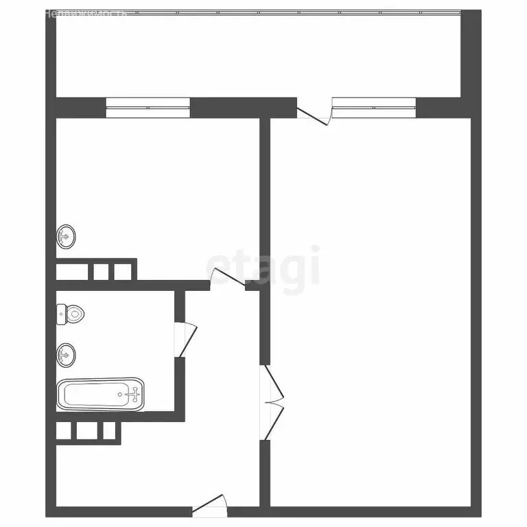 1-комнатная квартира: Томск, Береговая улица, 17 (34.7 м) - Фото 0
